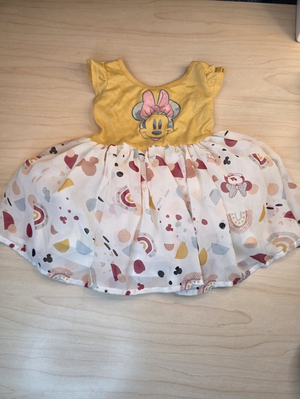 Disney Junior Baby Girl Minnie Mouse Dress | Yellow/Multi | 12m